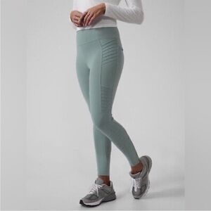 Athleta Women’s Grey/Blue Delancey Moto Tight - Small